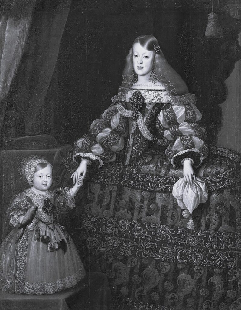 Empress Margarita Teresa with Maria Antonia, c. 1670, Jan Thomas van Ieperen. The only child who lived. Everything that followed, a continental war included, descended from this girl.