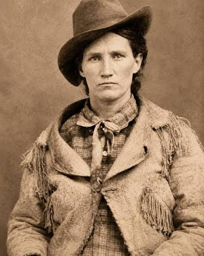 Sarah Bowman, "The Great Western," photographed in frontier dress. She stood six feet two inches tall and became the Heroine of Fort Brown.