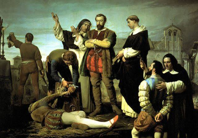 Antonio Gisbert, 1860. The execution of the Comuneros leaders after the 1521 revolt collapsed. They were the last people to demand Juana be freed and allowed to rule.