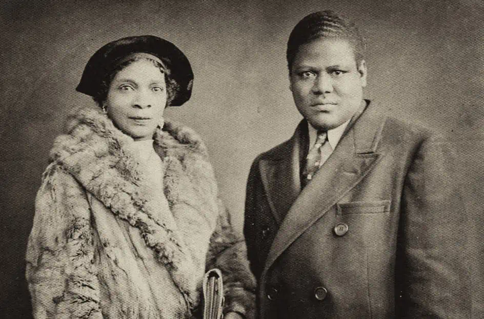 Stephanie St. Clair and Sufi Abdul Hamid, pictured together during their brief and volatile union, which ended when she shot him in January 1938.