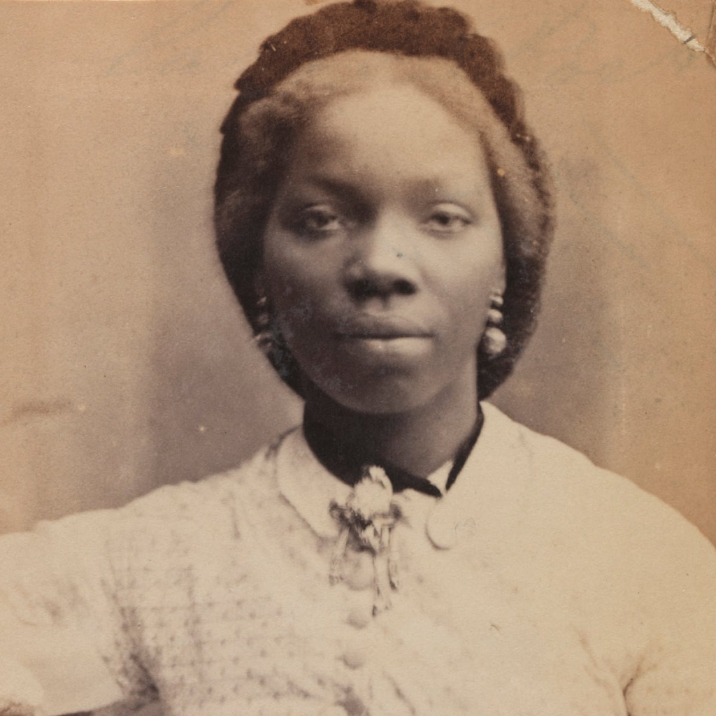 Born Omoba Aina in Nigeria in 1843, she was brought to England at age seven and became a ward of Queen Victoria. She died at 37.