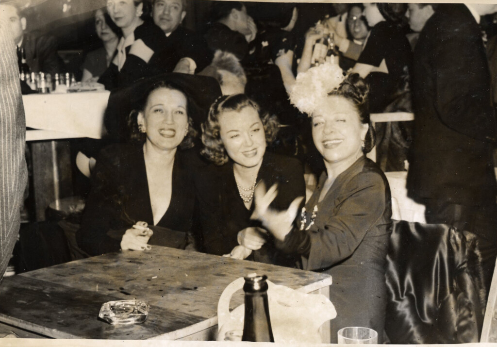 Polly Adler, right, with some of the women who worked for her, date unknown. She encouraged every one of them to stay in school. The party, she always said, would not last forever.avenue.
