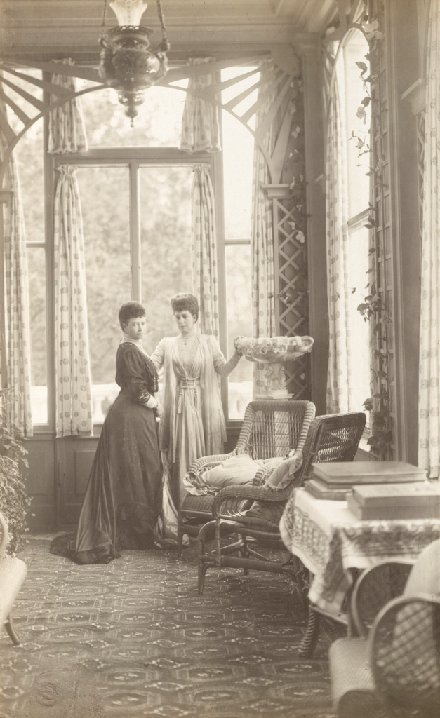 Queen Alexandra and Dowager Empress Maria Feodorovna at Hvidøre, circa 1908-11. Two sisters who had shared an attic bedroom as girls, briefly together again before revolution ended everything.