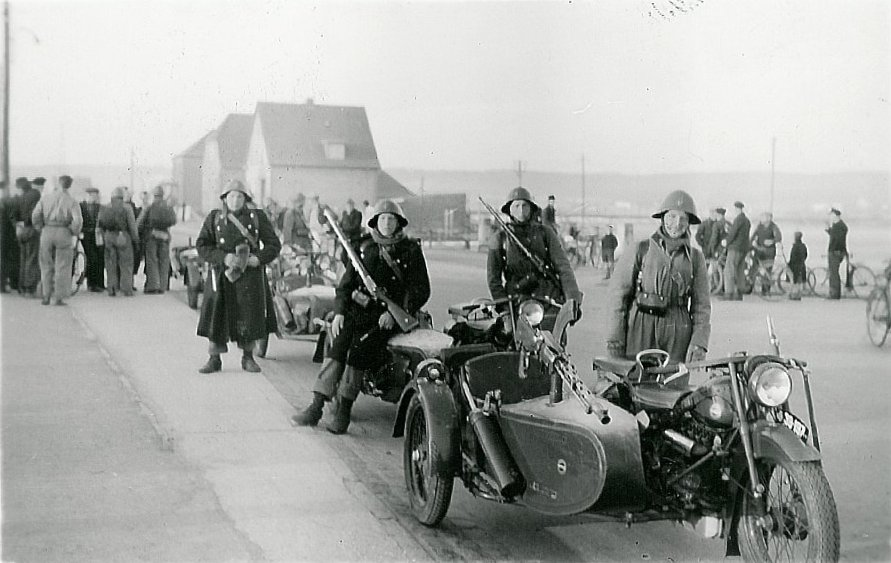 German forces in Denmark, April 1940. Olga Alexandrovna's two sons were serving in the Danish army when the occupation began. Both spent time as prisoners of war.