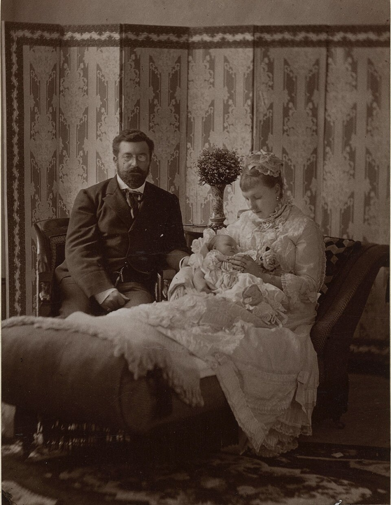 Public Domain Prince Philipp and Princess Louise with their newborn, circa 1878. Within two decades, Philipp would have her committed to a Vienna asylum rather than grant her a divorce.