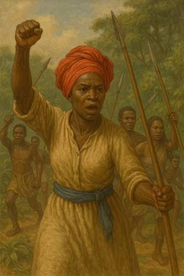 Nanny of the Maroons rallies her Windward soldiers in the Blue Mountains. For three decades, she led a guerrilla campaign against British colonial forces that the world's most powerful army could not break.