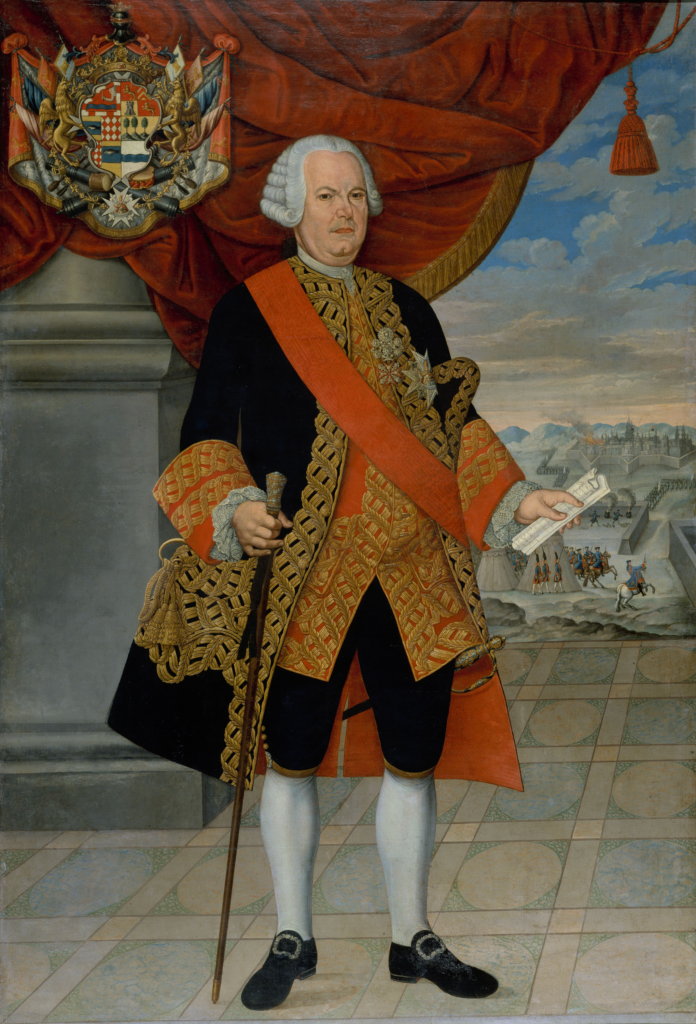 Portrait of Manuel de Amat y Junyent, Viceroy of Peru from 1761 to 1776, painted during his time in office. He was in his mid-fifties when he first saw Micaela Villegas perform.