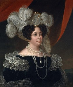 Désirée Clary as Queen of Sweden, circa 1829. A silk merchant's daughter, she became the first commoner crowned Swedish queen in over 250 years.