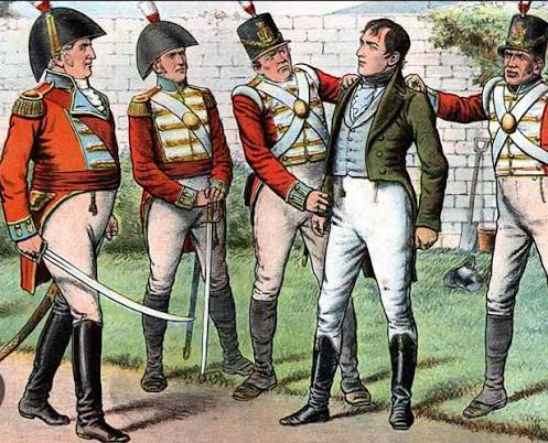 A period illustration believed to show Robert Emmet's arrest by British soldiers on 25 August 1803, one month after his rebellion collapsed in the streets of Dublin.