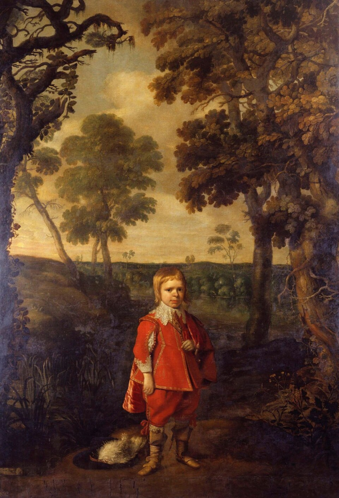 Jeffrey Hudson, painted by Daniel Mytens around 1627–1630. He was approximately eight years old and had already been living at the royal court for about a year.