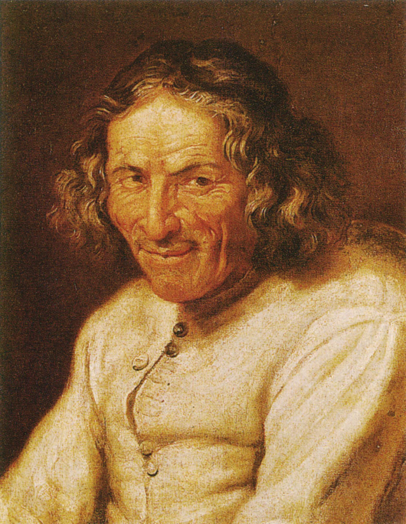 Paul Scarron poet, wit, and Françoise d'Aubigné's first husband. He was paralyzed and twice her age. She nursed him until he died. He gave her Paris in return.