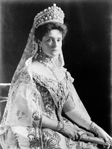 Empress Alexandra Feodorovna of Russia, whose absolute belief in Rasputin's power to heal her son made him untouchable at the imperial court.
