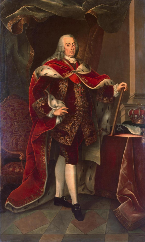 King José I of Portugal, Maria I's father. His 27-year reign was controlled by the powerful Marquis of Pombal, whom Maria dismissed within weeks of taking the throne.