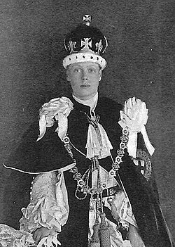 Edward, Prince of Wales, in his ceremonial robes in 1911. He later became King Edward VIII, then gave up the throne in 1936 to marry Wallis Simpson.