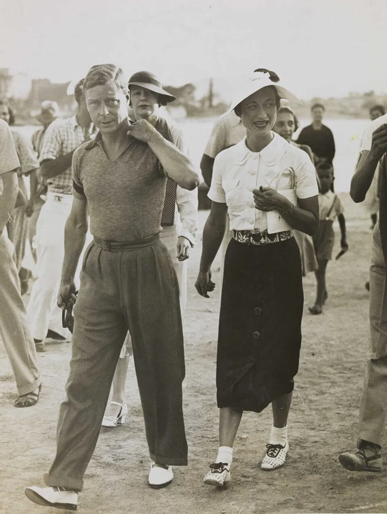 Edward VIII and Wallis Simpson on holiday in Yugoslavia, 1936. He was still king. Within months, he would give up the throne to marry her.