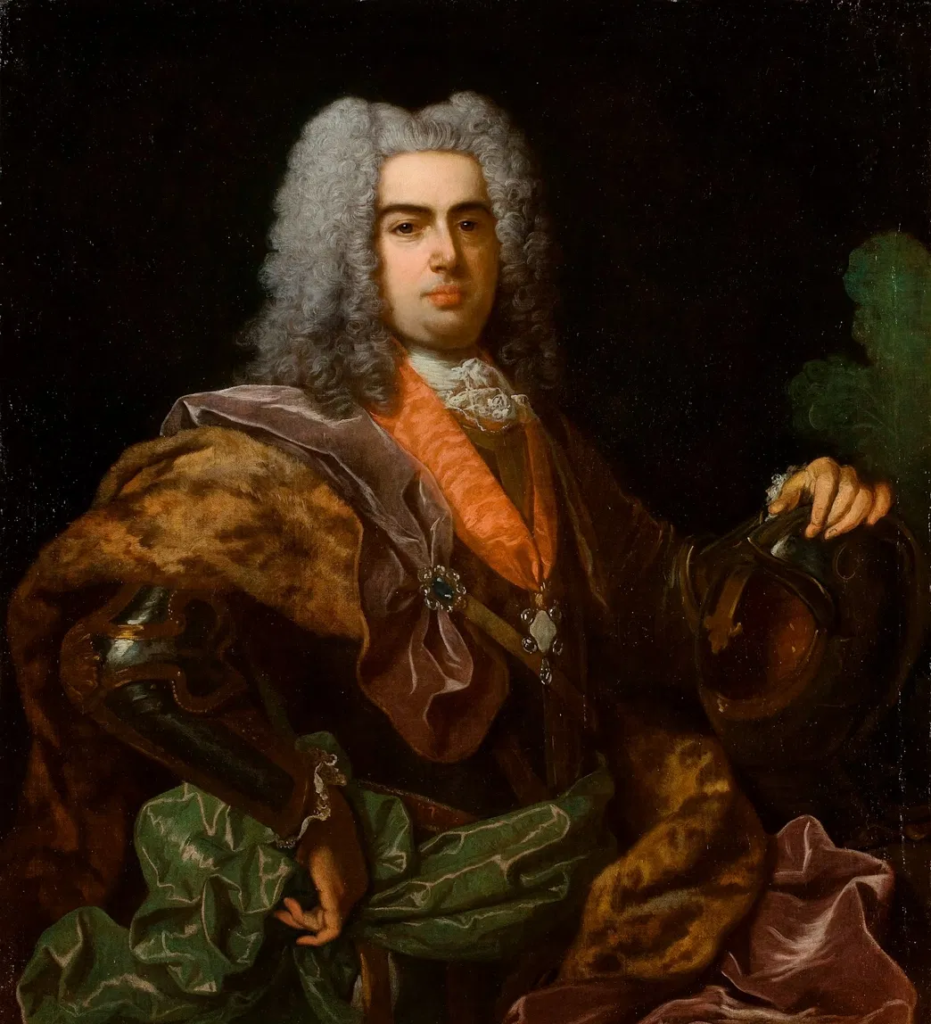A portrait of King John V of Portugal, whose reign was funded by Brazilian gold and whose affair with nun Paula de Odivelas made her one of the most powerful women in the country.