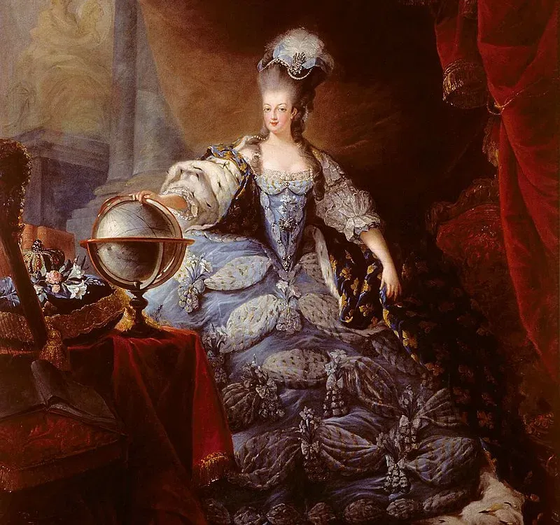 Palace of Versailles Marie Antoinette, Queen of France, in a 1775 portrait painted as a gift for her mother. Now held at the Palace of Versailles.