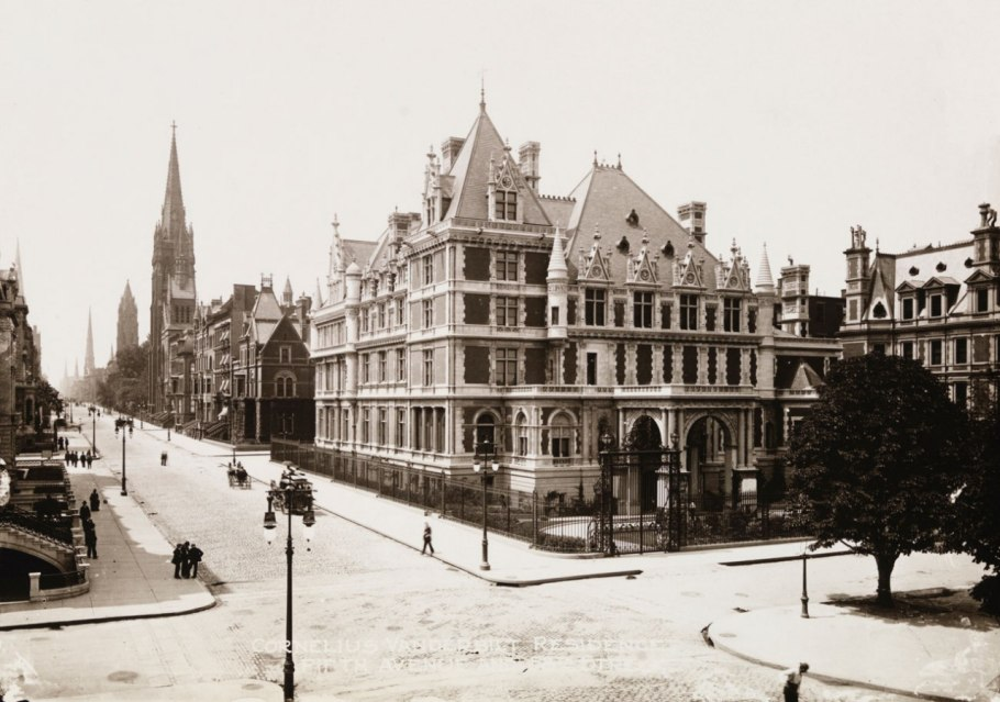 The Vanderbilt mansion at 1 West 57th Street, New York City. Once the largest private home in Manhattan, it was sold in 1926 and demolished shortly afte