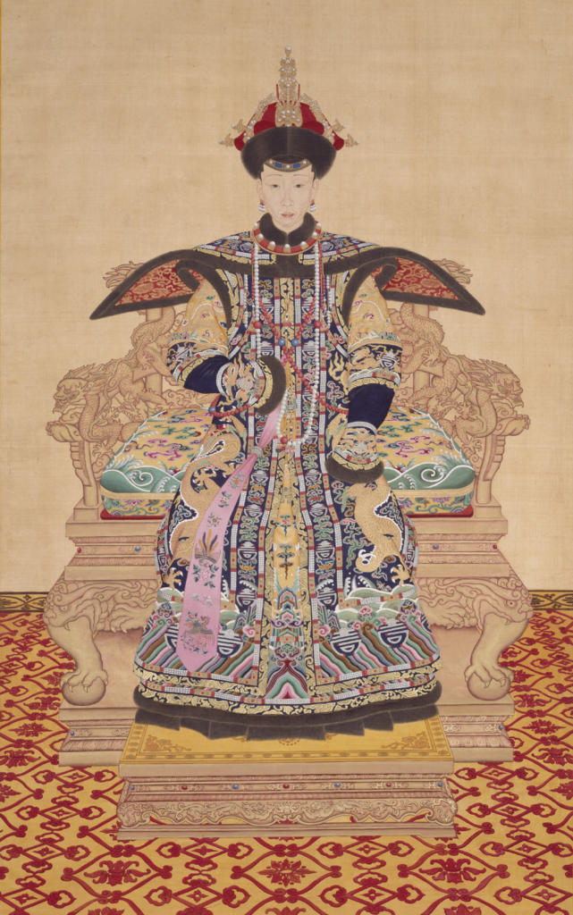 A formal portrait of Empress Xiaoyichun, the Qianlong Emperor's favourite consort, whose rise in 1765 came directly at the expense of Empress Nara.