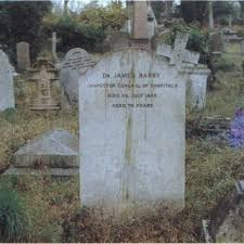 James Barry's grave at Kensal Green Cemetery, London. The headstone names only his rank. The British Army hid the rest of his story for 100 years after his death.