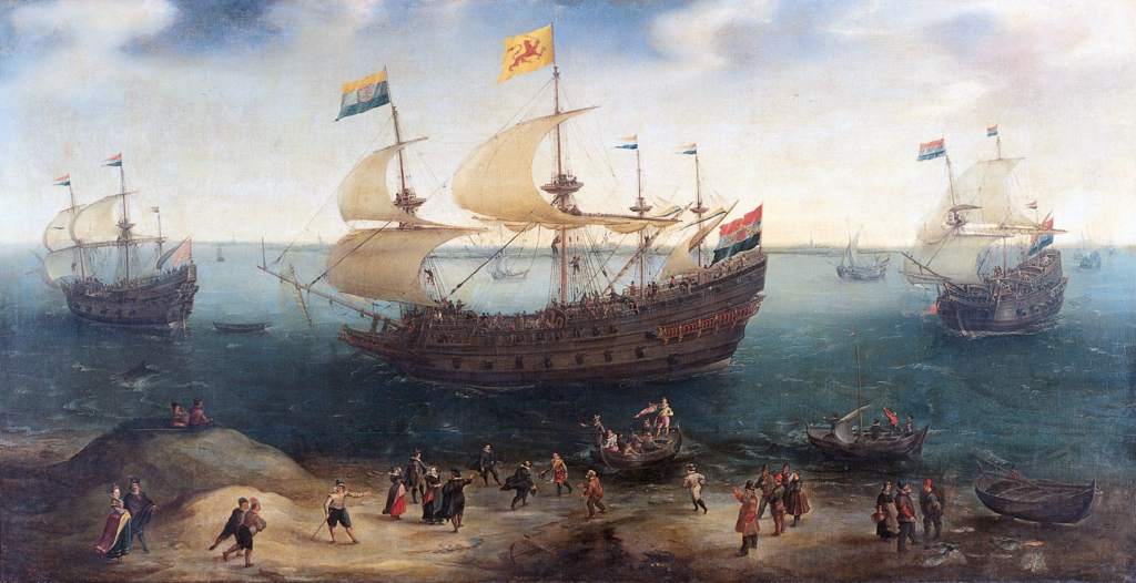 The Dutch ship De Hollandse Tuyn and other ships sail back from Brazil under Paulus van Caerden. 