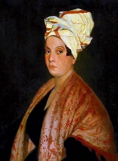 A portrait traditionally associated with Marie Laveau, the voodoo queen of New Orleans. No verified likeness of either Marie Laveau or her daughter is known to exist.