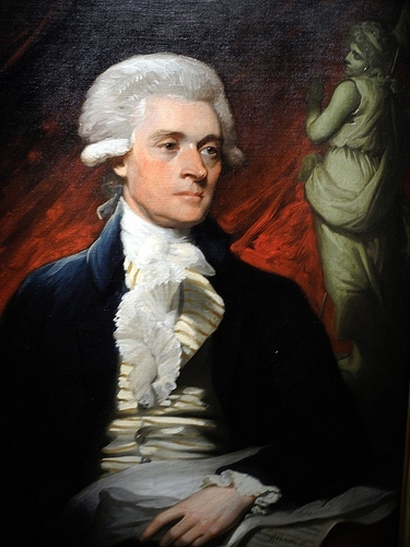 This is a painting of Thomas Jefferson, the third President of the United States, not T.J. Porter, Sarah Rector's guardian. It appears to be the well-known 1786 portrait painted by Mather Brown.