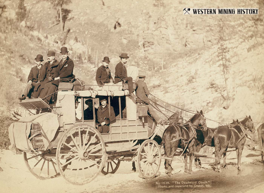 John C. H. Grabill A stagecoach photographed in 1889. Coaches like this were Bill Miner's targets for decades. By 1901, the railways had made them nearly obsolete.