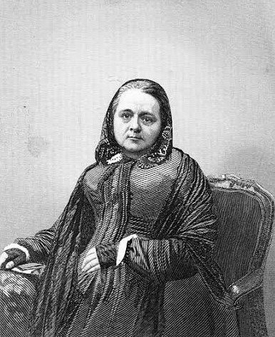 Engraving by Robert Cooper, c. 1821. Jane Luson wore this same outfit every day for eighty years. The style went out of fashion around 1727. She never noticed.