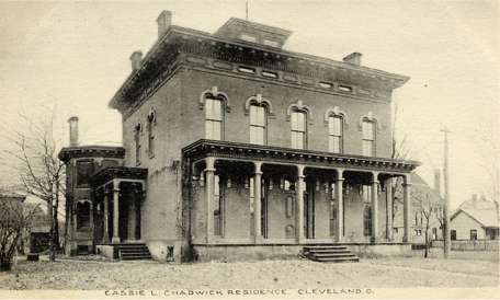 Cassie Chadwick's Euclid Avenue mansion in Cleveland, Ohio, where she spent her borrowed millions alongside the city's wealthiest families before her arrest in 1904.