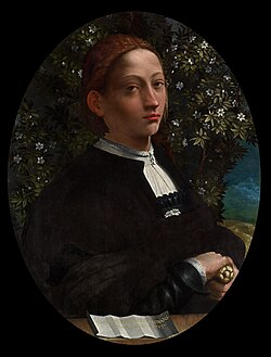 A portrait attributed to Dosso Dossi, circa 1518, purported to depict Lucrezia Borgia, though the identification remains disputed among scholars.